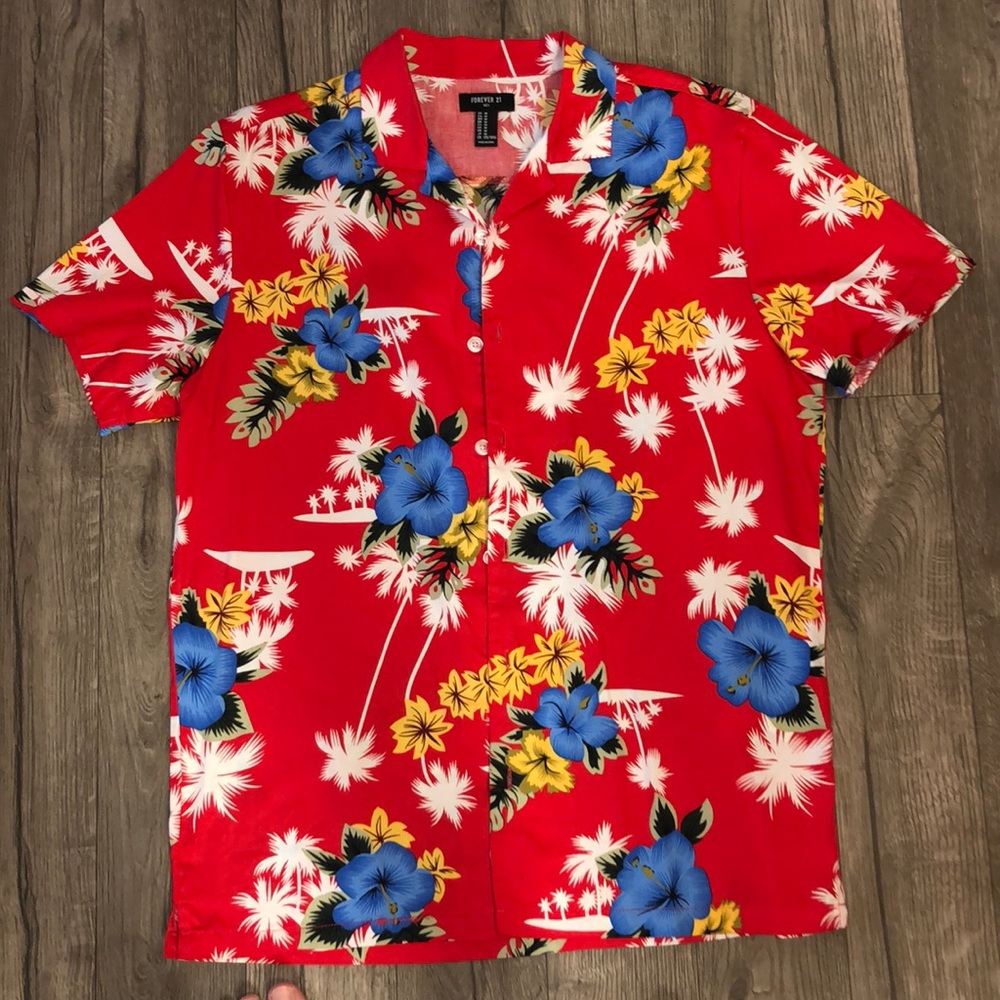 Forever 21 men button up dressy shirt